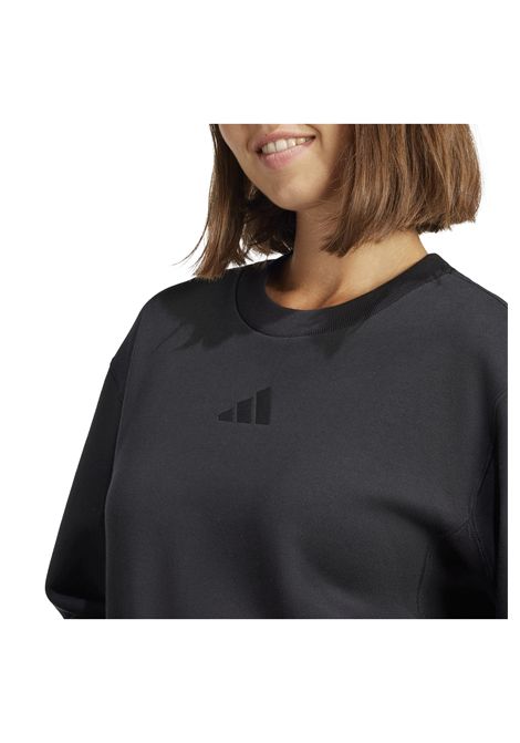 Felpa Adidas All SZN French Terry Girocollo Nero Donna ADIDAS CORE | Felpe | JJ1259-